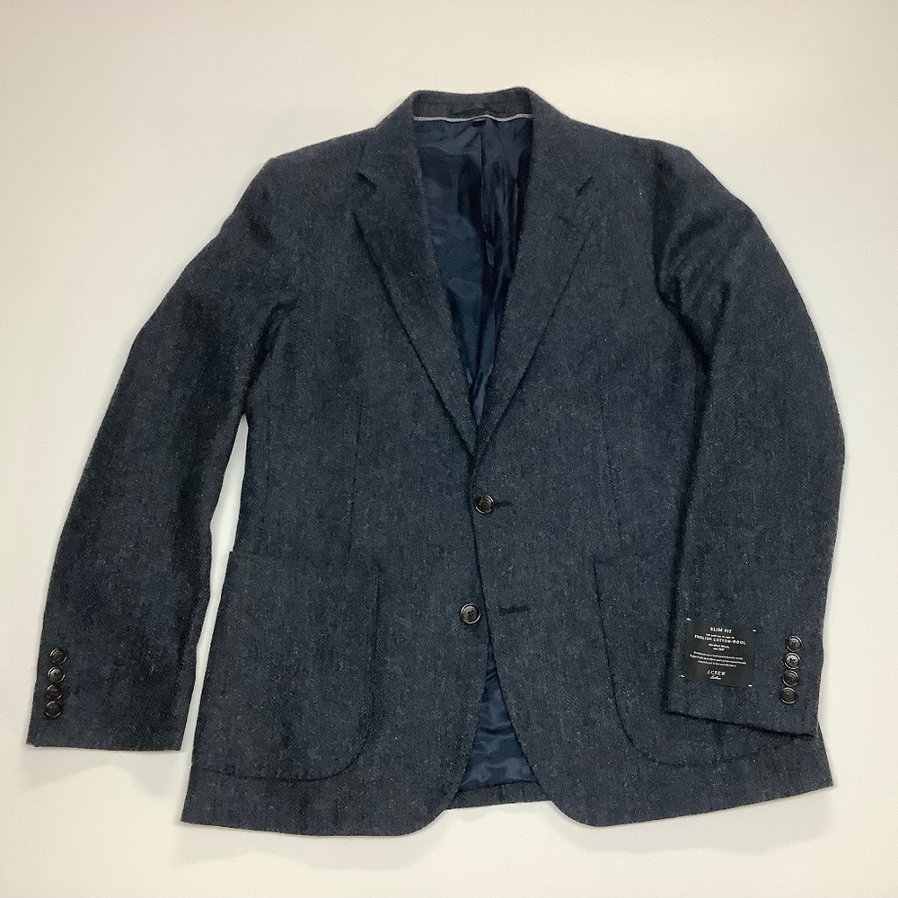 J Crew Mens Tweed Blazer 40S NWT